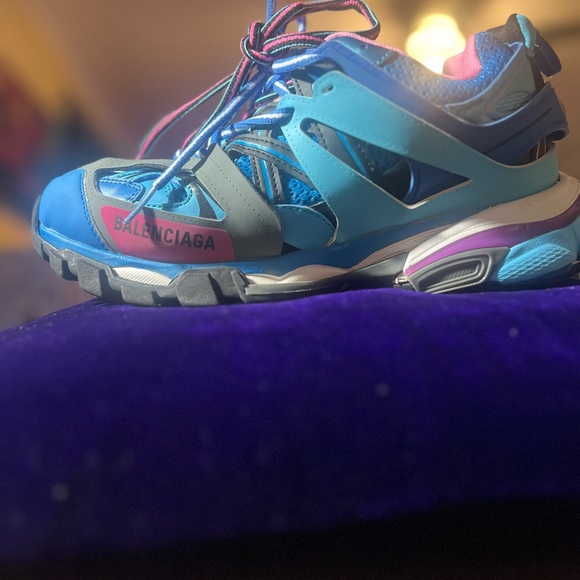 BALENCIAGA Blue and Pink Sneakers size40/US 7 - Picture 10 of 10